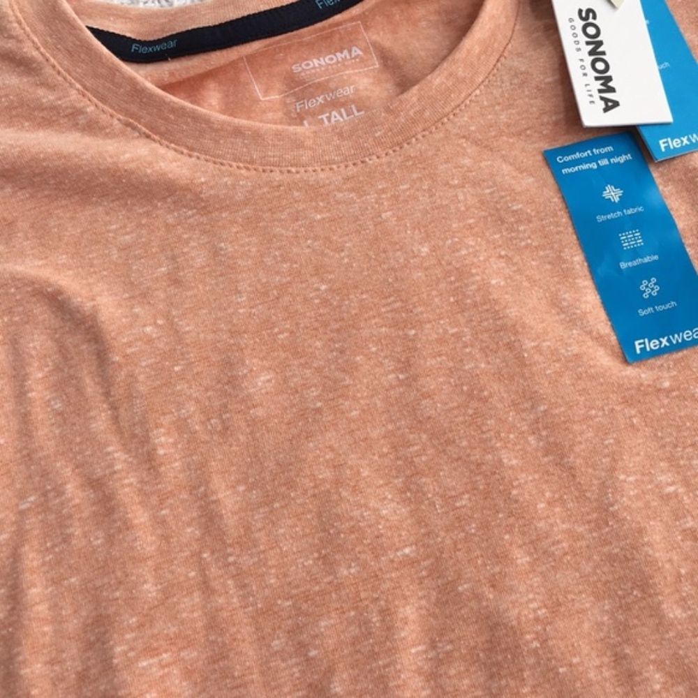 Sonoma Big & Tall Flexwear Tee Copper Tan New - Picture 4 of 5